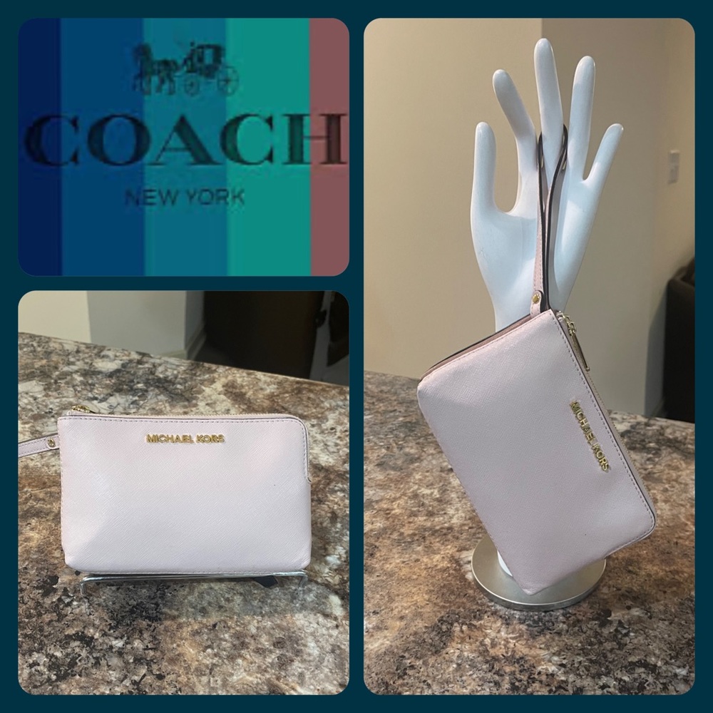Michael Kors Double Zip Top Wristlet/ Wallet